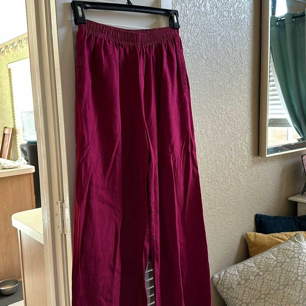 Magenta Red Women’s Work Trousers